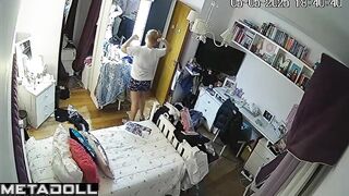 Redhead chubby is watched every minute of her life