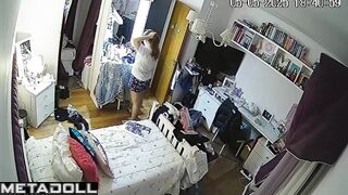 Redhead chubby is watched every minute of her life