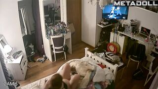 Babe stands in underwear and doesn't know that she is being watched