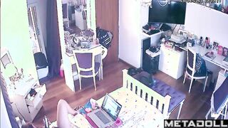 She's masturbating to lesbian porn again (hot solo)