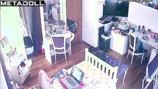 She's masturbating to lesbian porn again (hot solo)