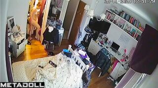 She doesn't know it, but a hidden camera is watching her every night