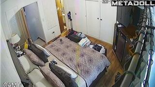 When her parents are at work, she walks naked, look
