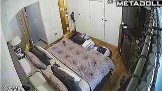 When her parents are at work, she walks naked, look