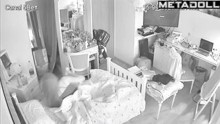She doesn't know, but her room is constantly being watched, oops