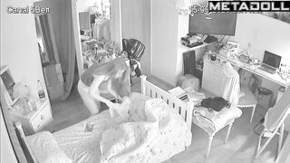 She doesn't know, but her room is constantly being watched, oops