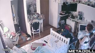 Her room is under constant surveillance (redhead babe)