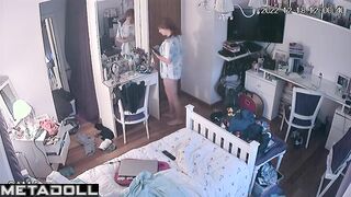 Her room is under constant surveillance (redhead babe)