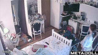 Her room is under constant surveillance (redhead babe)