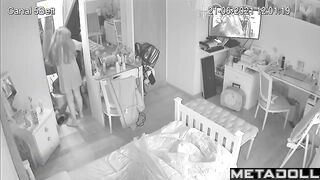 She lay down on the bed to masturbate, spy camera