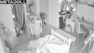 She lay down on the bed to masturbate, spy camera