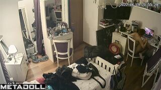 The whole school follows her routine (spy camera)