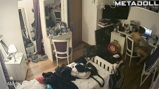 The whole school follows her routine (spy camera)
