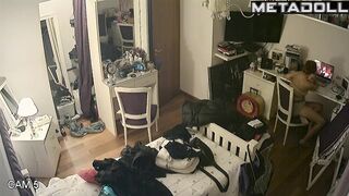 The whole school follows her routine (spy camera)