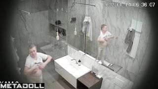 Old lady took a shower and didn't know she was being watched