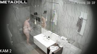 Old lady took a shower and didn't know she was being watched