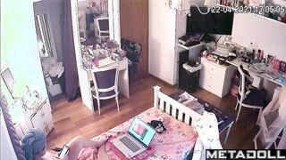When she's home alone, she always walks around naked