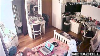 When she's home alone, she always walks around naked