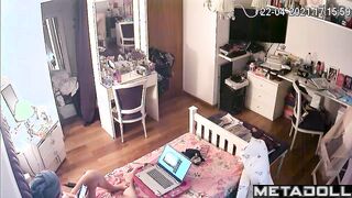 When she's home alone, she always walks around naked