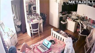 When she's home alone, she always walks around naked