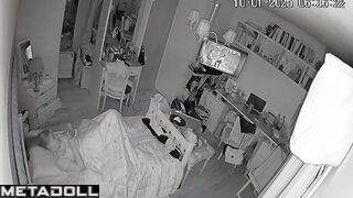She woke up in the middle of the night to get some pleasure
