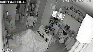 She woke up in the middle of the night to get some pleasure