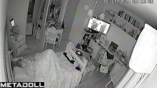She woke up in the middle of the night to get some pleasure