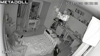 She couldn't sleep that night - bedroom hidden cam