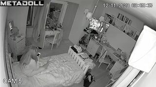 She couldn't sleep that night - bedroom hidden cam