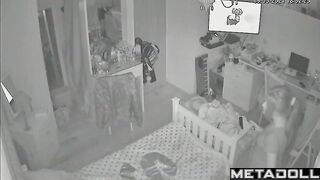 Young babe dancing in the darkness, funny solo tape