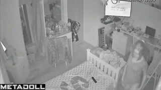 Young babe dancing in the darkness, funny solo tape