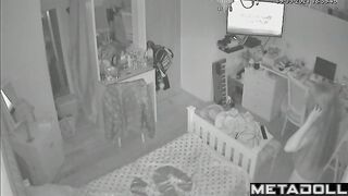 Young babe dancing in the darkness, funny solo tape