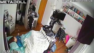 Redhead chubby masturbating on her homemade video