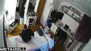 Babe dressing but doesn't know she's being watched