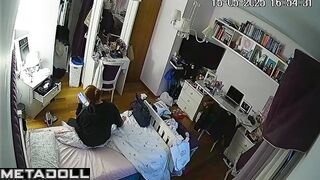 Babe dressing but doesn't know she's being watched