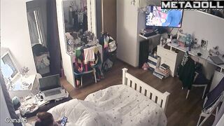 Oh, how hot it is under her blanket (solo bedroom video)