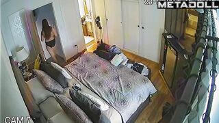 Chubby redhead lady lazes around all day, spy camera