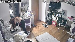 Girl put on a bra because she was waiting for a friend