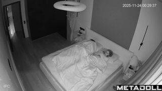 Skinny babe undressed and went to bed without asking for sex