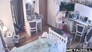 Her clit was pleased after lessons - solo bedroom tape