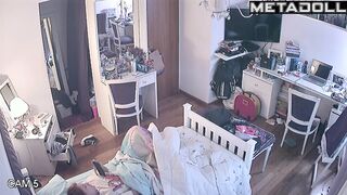 Her clit was pleased after lessons - solo bedroom tape