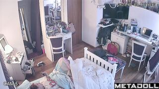 Her clit was pleased after lessons - solo bedroom tape