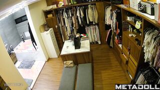 Pregnant woman is under observation in the dressing room