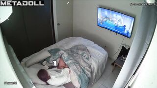 Babe won't tell anyone what she was doing under the blanket
