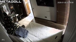 Hot Christmas blowjob from his charming girlfriend