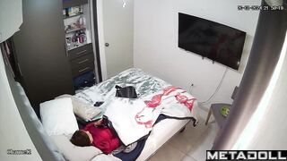 Hot solo home video - clit playing under the blanket