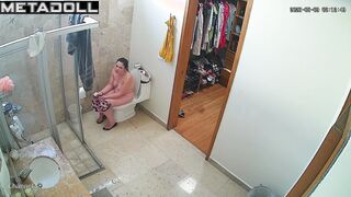 Chubby lady is being watched and it is a secret for her