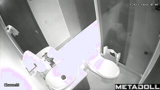 She did all her dirty things in the toilet and went to work