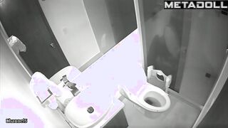 She did all her dirty things in the toilet and went to work