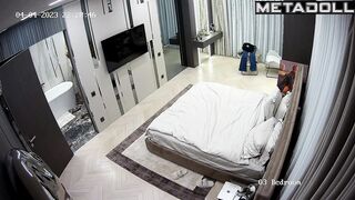 Blonde climbed under the blanket with him to fuck